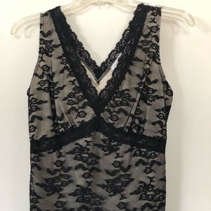 Black lace shell top